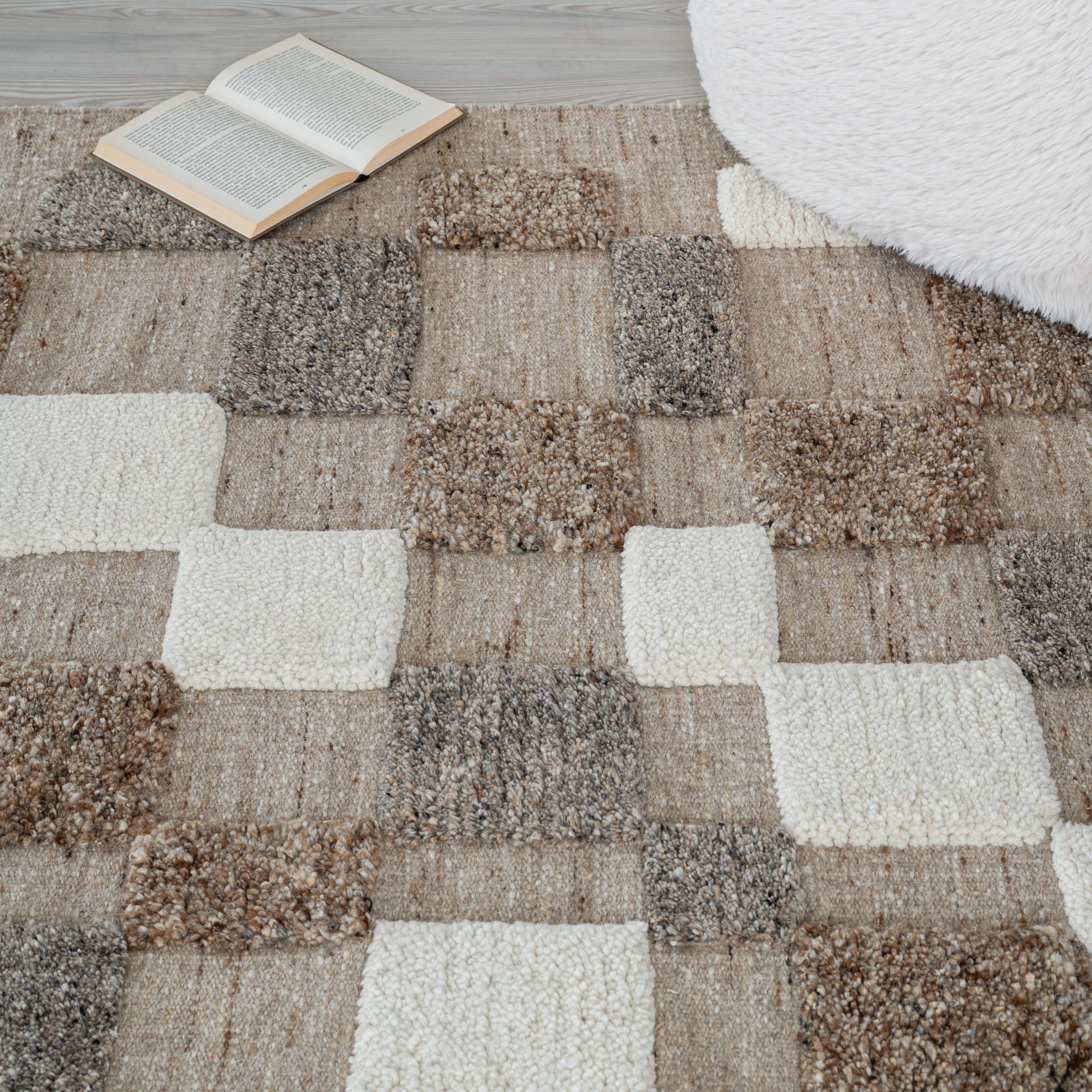 Kallas-villamatto beige